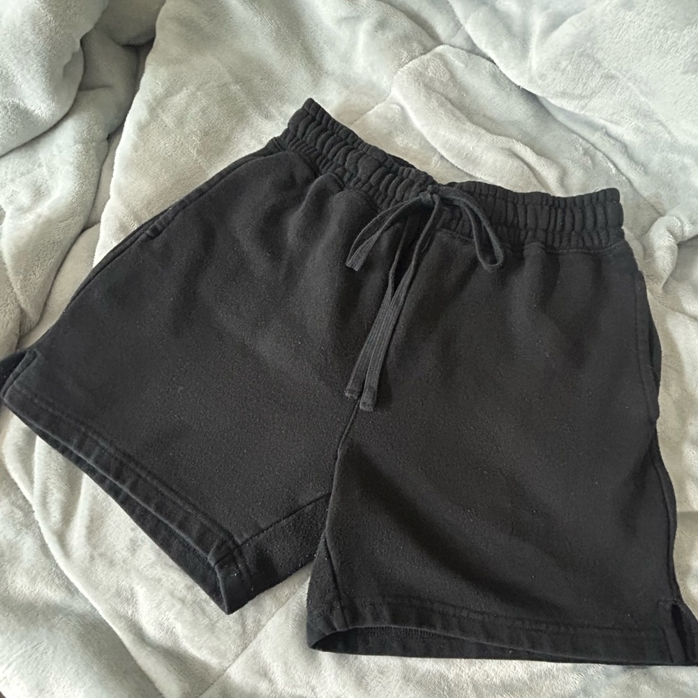 Black Cotton Shorts